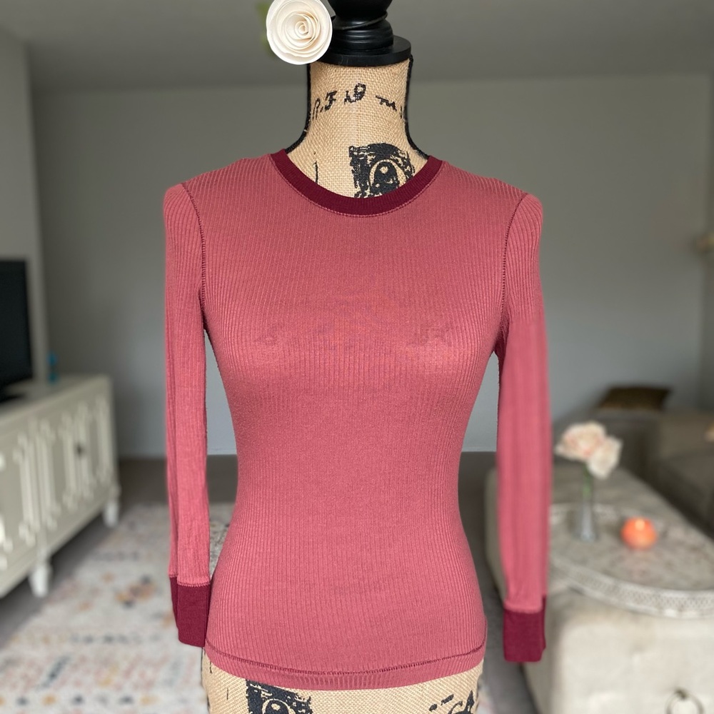 Free People Everyday Red Stretch Tee